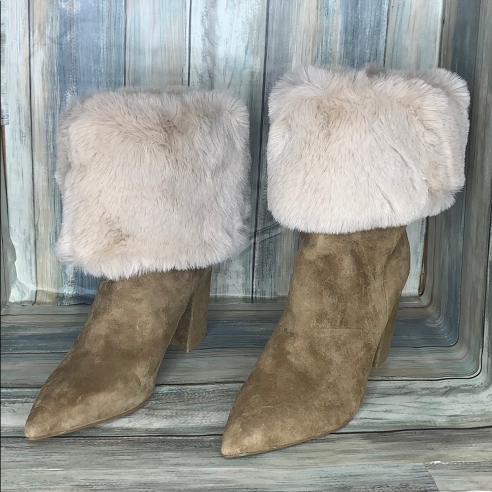NINE WEST Women's Slouchy Fashion Boot fur